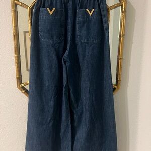 Valentino High Waist Wide Leg Jeans